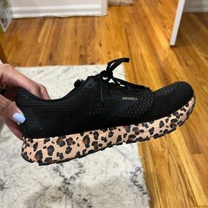 Brooks Revel 4 leopard print running shoe
